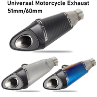 51MM 60MM Universal Motorcycle Exhaust Pipe R11 Modified Escape Moto For Z650 Z900 ER6N CBR1000RR YZF R1 R3 S1000RR Slip On