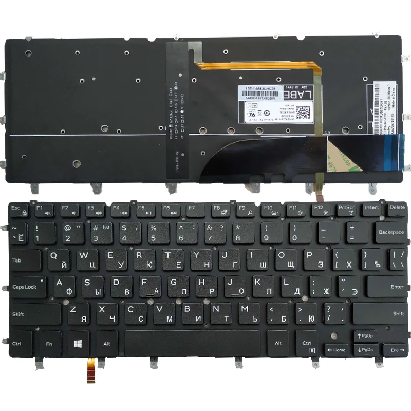 

NEW Russian RU laptop keyboard for Dell XPS 13 9343 13 9350 9360 15BR N7547 N7548 7547 7548 17-3000 Backlit 0DKDXH NSK LS0BW