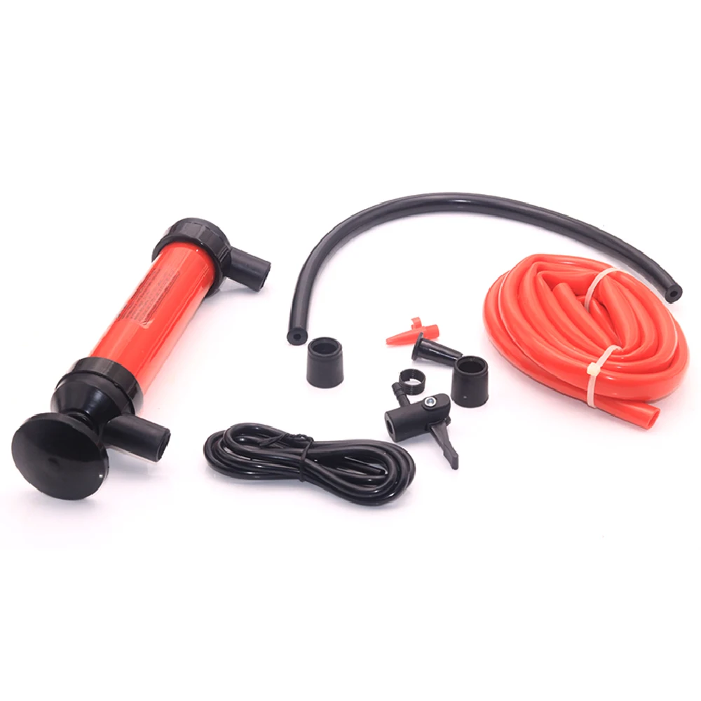 JEAZEA Oil Pump Manual Portable Hand Siphon Tube Car Hose Liquid Gas Water Transfer Sucker Suction Inflatable Pump Tools Set