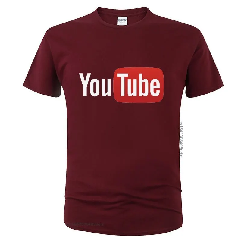 Camiseta de algodón con estampado de Youtube para hombre y mujer, camisa divertida de marca, Tops de verano