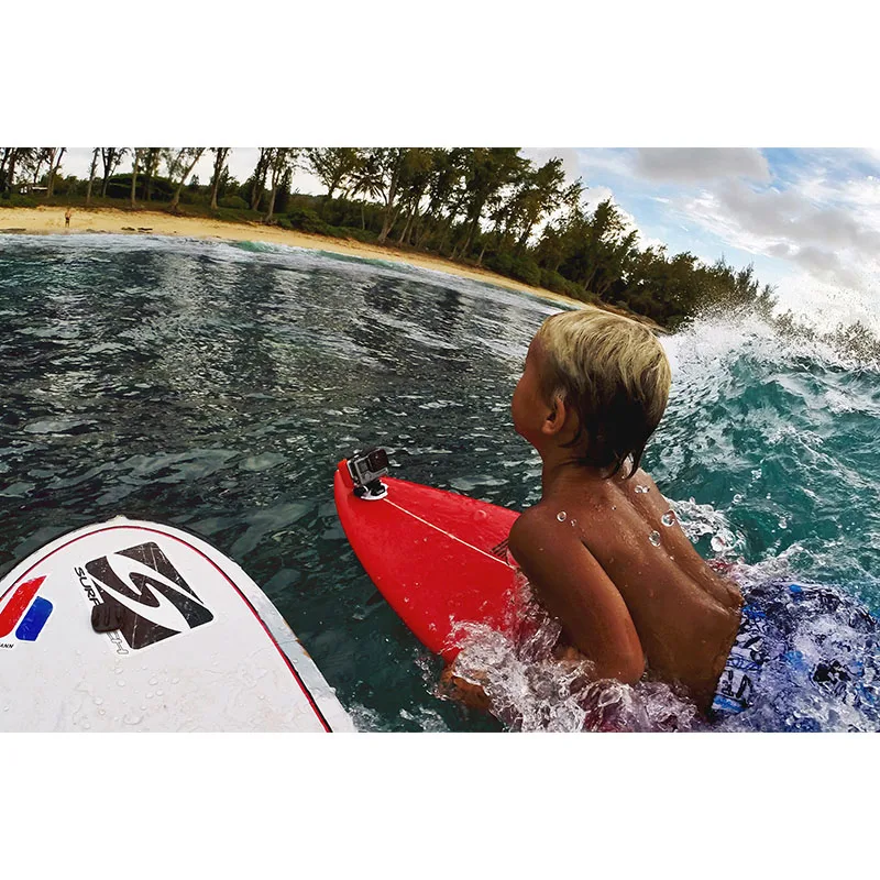 ชุดติดตั้งกระดานโต้คลื่นกระดานโต้คลื่น Mount กล้อง Tethers Straps ปลั๊ก FCS ล็อคยางสำหรับ GoPro SJCAM Yi Dji Osmo Action กล้อง