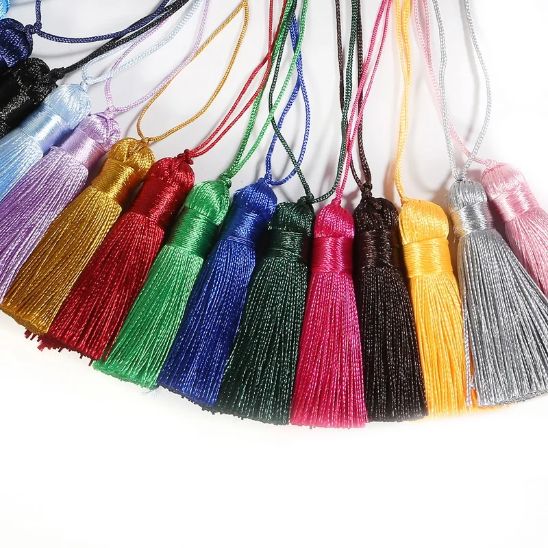 17 kolorów 55mm krótki tłuszczu bawełna Silk Tassel długie wiszące liny wisiorek frędzle dla DIY Craft brelok do kluczy odzieży kurtyny akcesoria