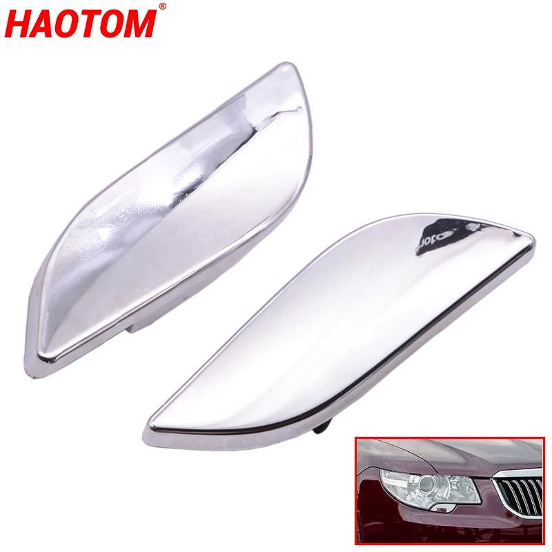 Front Left Right Bumper Headlight Washer Spray Nozzle Cover Headlamp Washer Jet Cap For Skoda Superb 2009 2010 2011 2012 2013