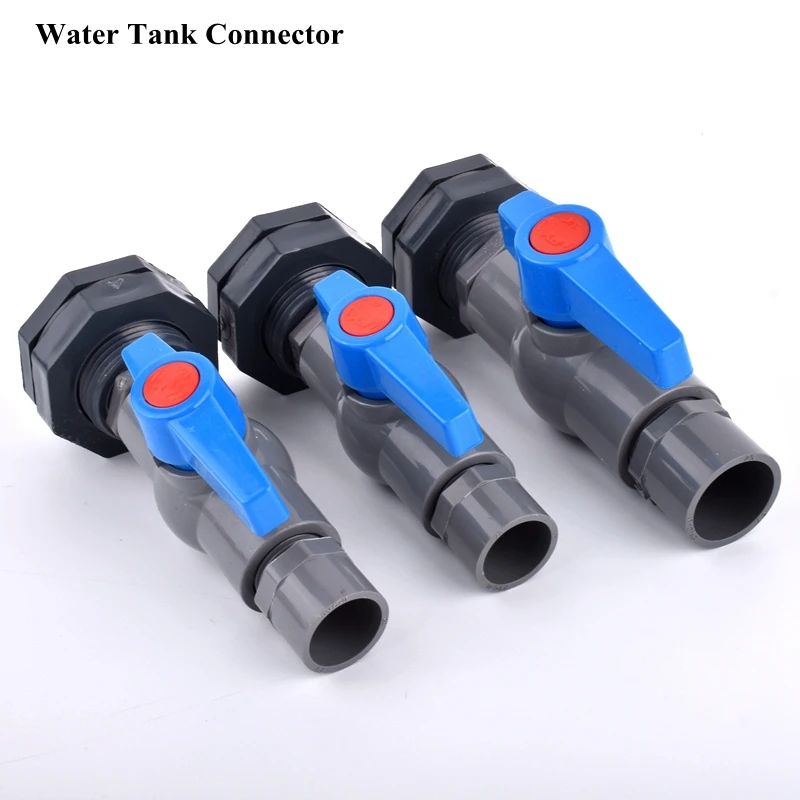 

1Set 1/2"3/4'' Water Tank Connector Fish Tank Joint Aquarium Outlet Bucket Connector Drain Fittings Combination Suit With Valve