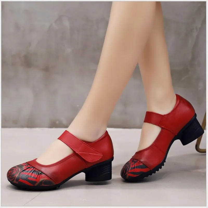 2021 Spring Women Shoes Female High Heels Slippers Genuine Leather Women Female Sandals  Size 35-41