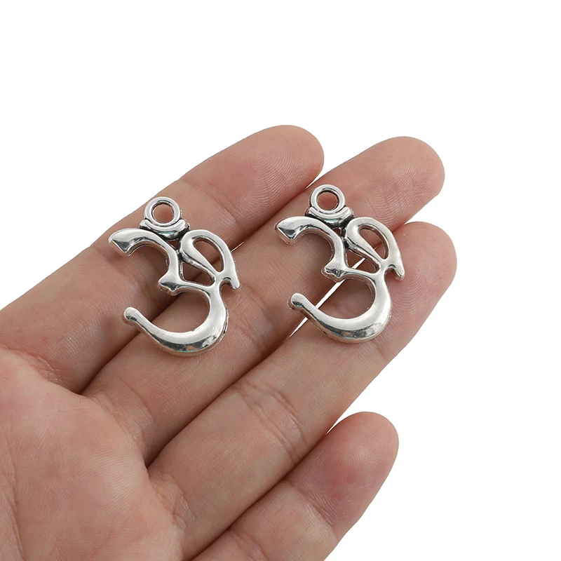 

10Pcs Antique Silver color Geometric Charms Eyes Yoga Character Pendant For DIY Jewelry Necklace Earrings Making Accessories