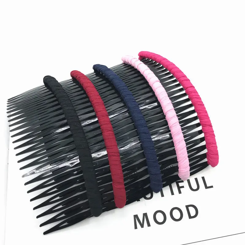 5pc/set Hair Side Combs Cloth Art Insert Comb for Women Girls Ladies Hair Styling Tools Fluffy Hair Comb Hair Ornaments