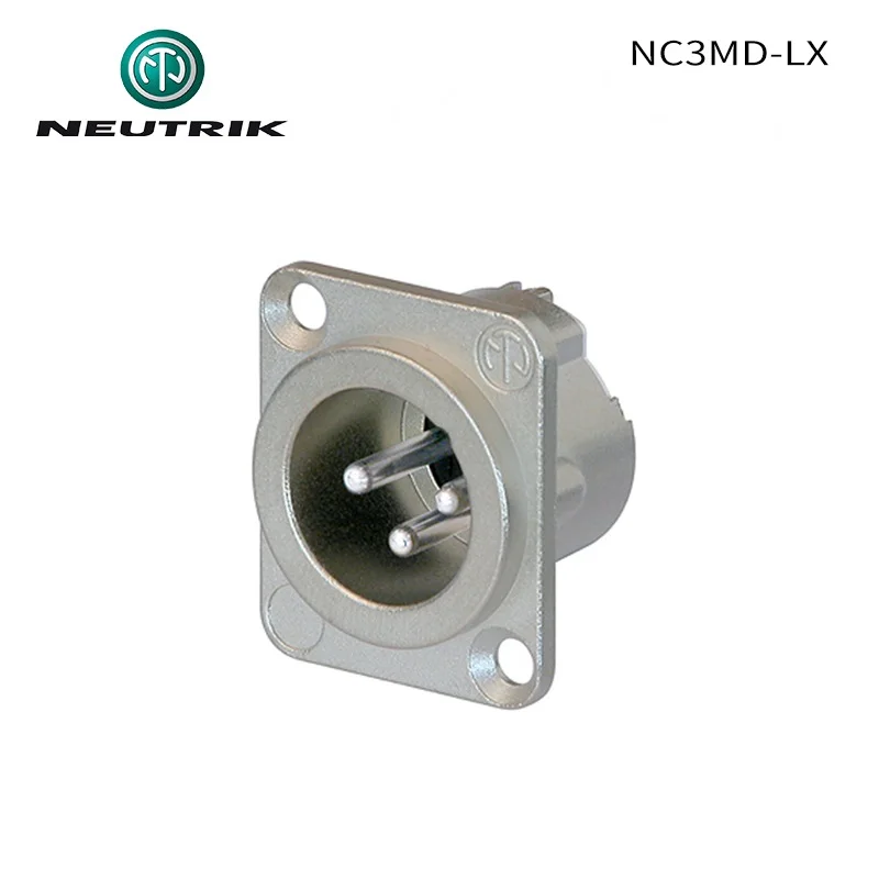 NEUTRIK NC3MD-LX 3 pole XLR Male receptacle Nickel housing silver contacts cannon XLR socket