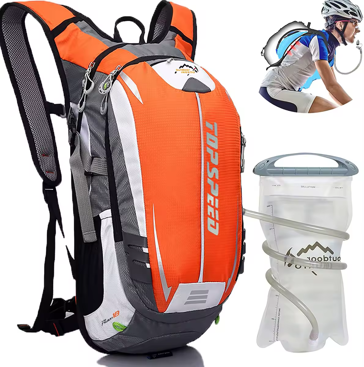 Mochila ultraligera para deportes al aire libre de 18L para escalada, senderismo, correr, ciclismo, hidratación, impermeable