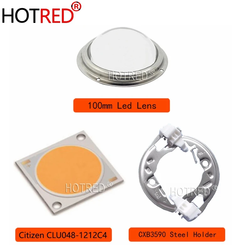 

Citizen COB Series Version6 CLU048 1212 ideal holder heatsink Meanwell driver 100mm glass lens replace CXB3590 Grow led Diode