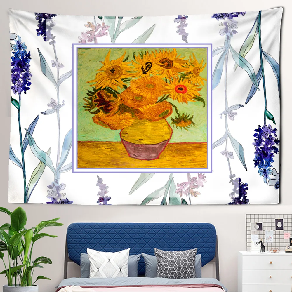 Sunflowers Tapestry Wall Hanging Mandala Tapestry Wall Hangings Decor for Living Room Bedroom Decor