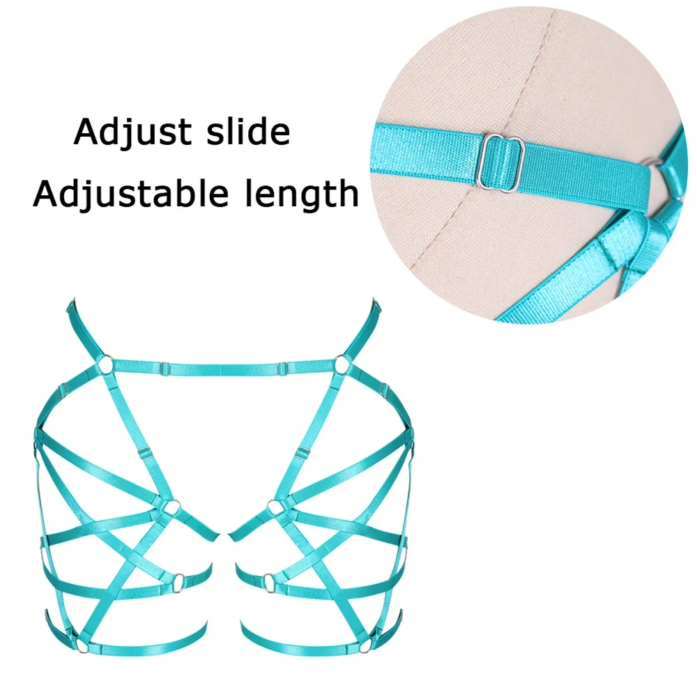 Harajuku Sexy Costume Stockings Garter Cage Bands Strappy Thigh Adjust Suspender Elastic Bandage Body Harness Lingerie Waist