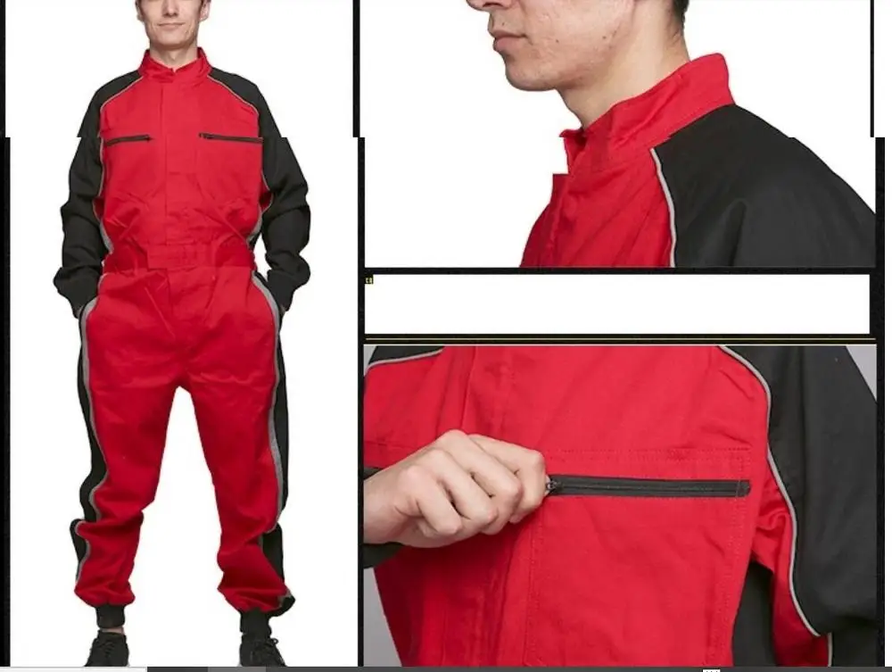 Work Overalls men women work clothes dust-proof retardant clothing jumpsuit factory welding suit anti-static coveralls Rescuers