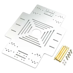 Grote Metalen Plaat Aluminium Chassis Met 50Mm Koppelingen Voor Arduino STM32 Mecanum Wiel Robot Auto Chassis Diy Speelgoed onderdelen