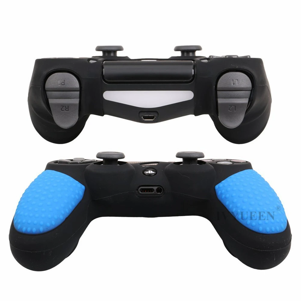 IVYUEEN Anti-SlipซิลิโคนผิวสำหรับDualshock 4 PS4 DS4 PRO Slim Controller ProtectorฝาครอบThumb Stick grips Caps