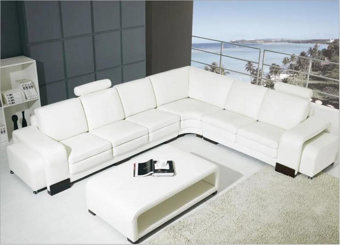 Moderne wohnzimmer Echtes leder sofa a1304