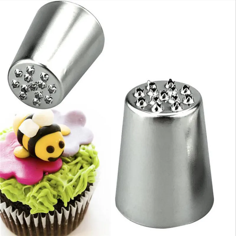 3PCS Home Cake Grass Cream Decoration Tip Set Nozzle Cupcake Head Cake Decorating Tools Pastry Stainless Steel Piping Tubes