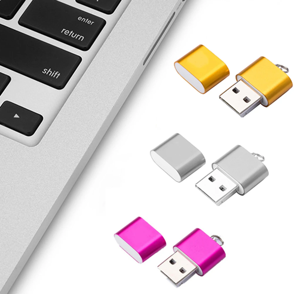 Mini Memory Card Reader para PC, adaptador USB, alta velocidade, 2 0 interface, TF, T Flash