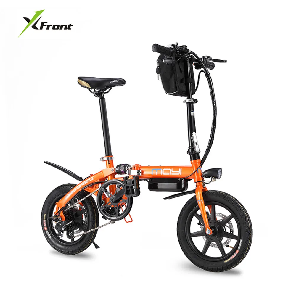 X-Front Brand Electric Bicycle 14 inch Wheel Carbon Steel Frame Folding ebike Lithium Battery electric bike