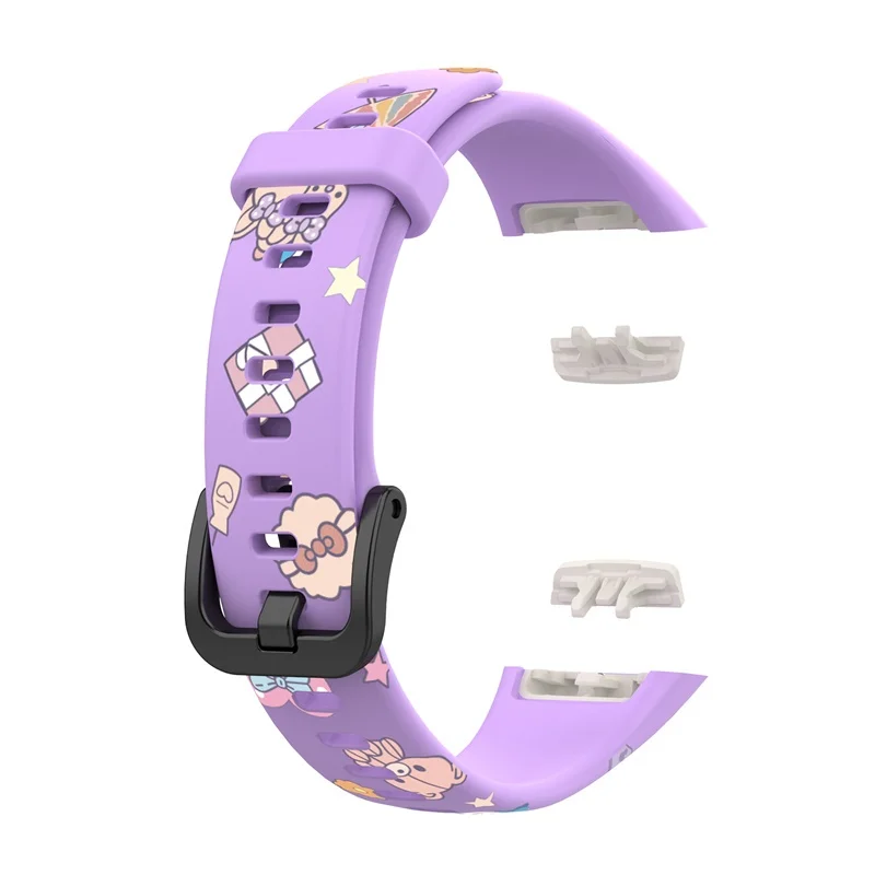 Color printed pattern silicone strap For Huawei Band 6 Honor Band 6  replacement bracelet accessories for Huawei Band 6 pro band