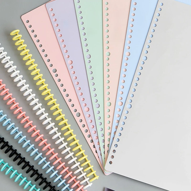 A4 B5 A5 30/26/20 Holes Loose-leaf Book Cover Colorful Notebook Cover PP Waterproof Notebook Skin DIY Planner Accessories Office