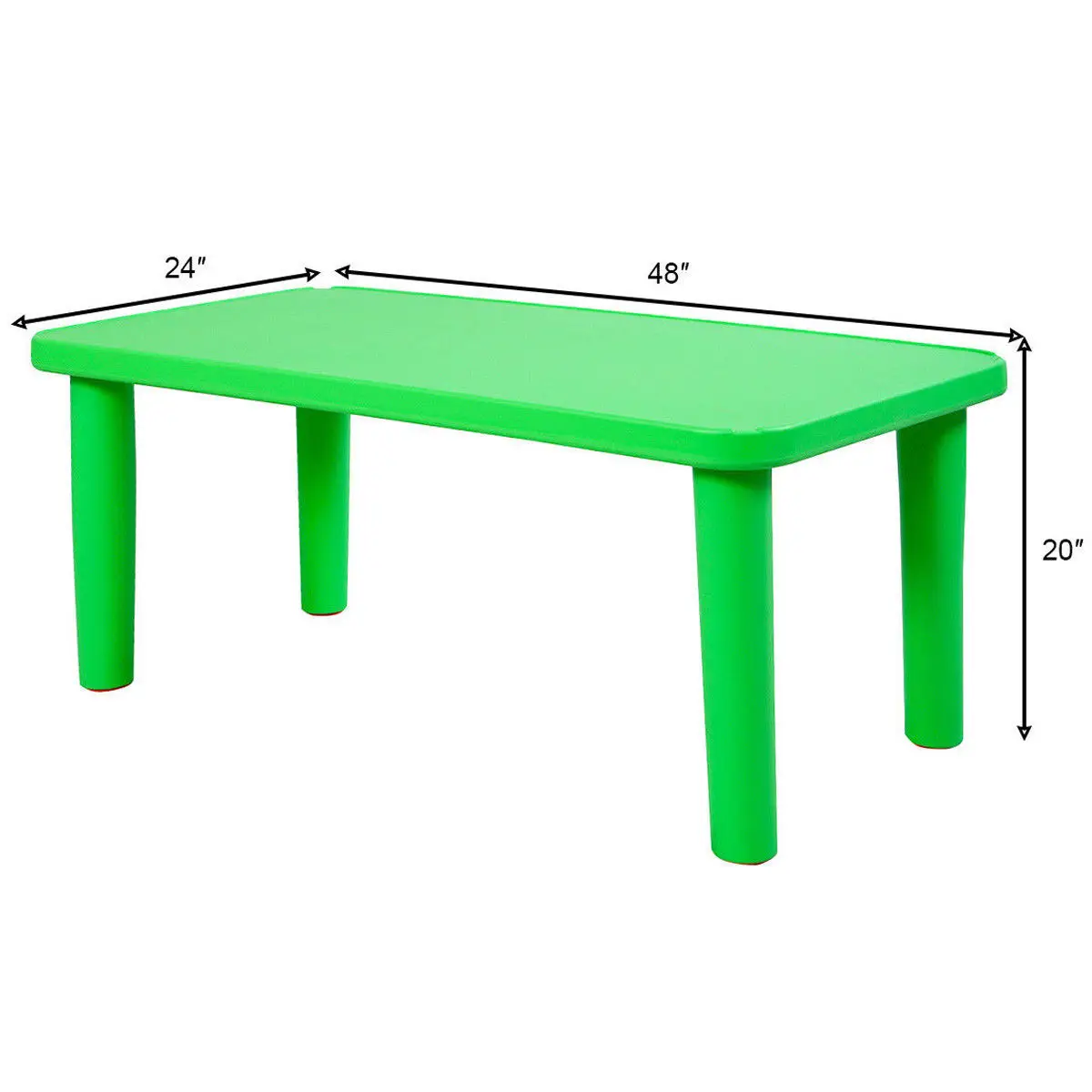 Costway Kids Portable Plastic Table Learn and Play Activity School Home Furniture Green