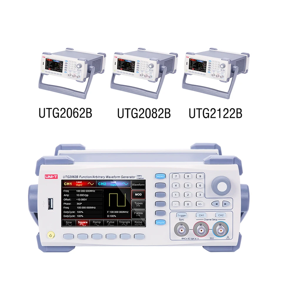 UNI-T UTG2122B 120MHz Dual Channel Function Generator 1.28GSa/s 6Bits Arbitrary Waveform Generator