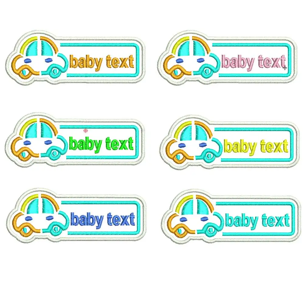 Custom Kindergarten Baby Name Patch Car Embroidery Sewing Craft Garment Decor for DIY Accessories Supplies