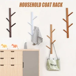 Wooden Coat Rack Nordic Creative Clothes Storage Hook Wall Hanging Hanger Hooks  Home Decor