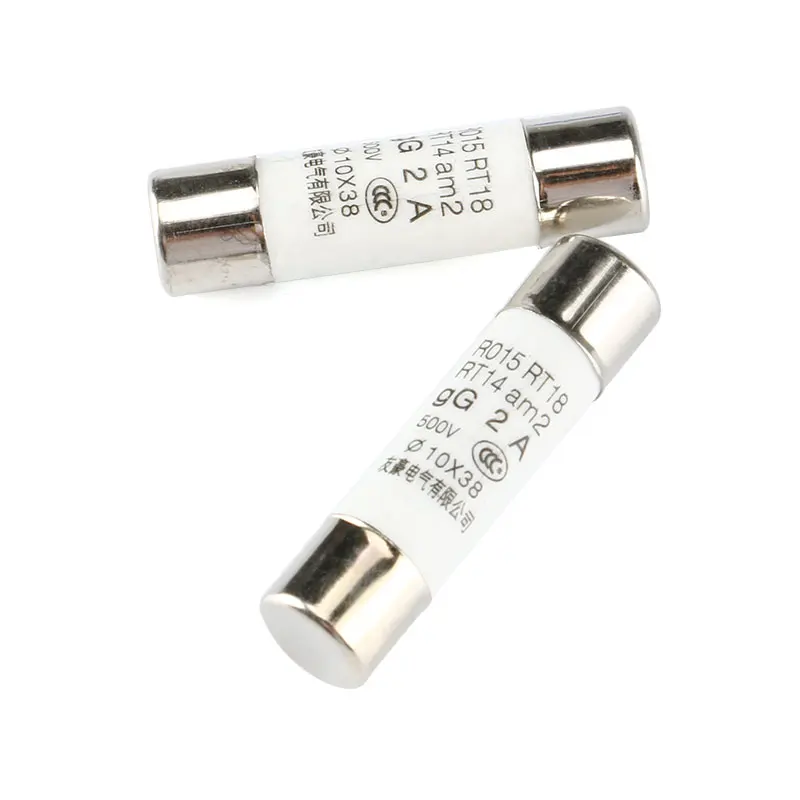 5Pcs 10*38 Fast blow Ceramic Fuse 10x38mm Fuse 500V 0.5A 1A 2A 4A 5A 6A 8A 10A 16A 20A 32A RO15 RT18 RT14