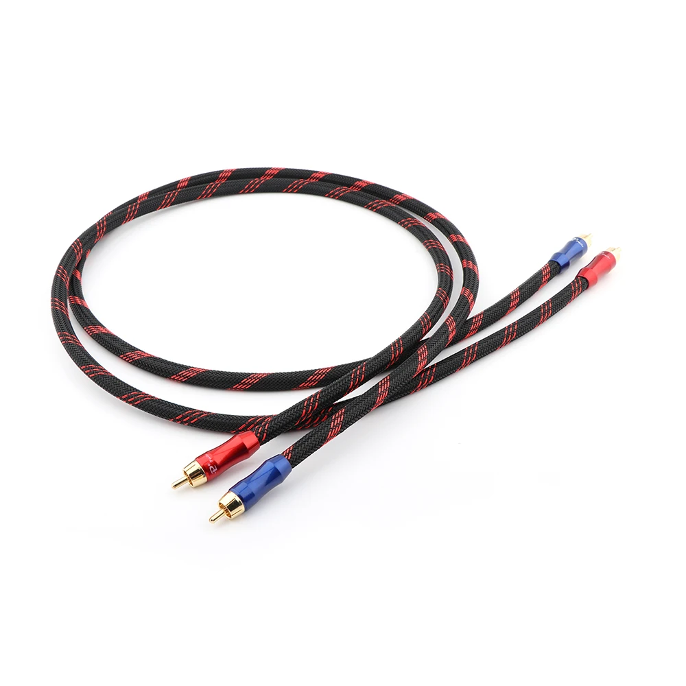X401 YTER 99,9998% OCC Kupfer RCA-Kabel, Hochleistungs-Premium-Hi-Fi-Audio 2RCA zu 2RCA Verbindungskabel – Detail 2
