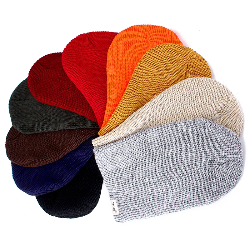 New 11 Colors Letter True Casual Beanies for Men Women Girl Boy Fashion Knitted Winter Hat Solid Hip-hop Skullies Hat Unisex Cap