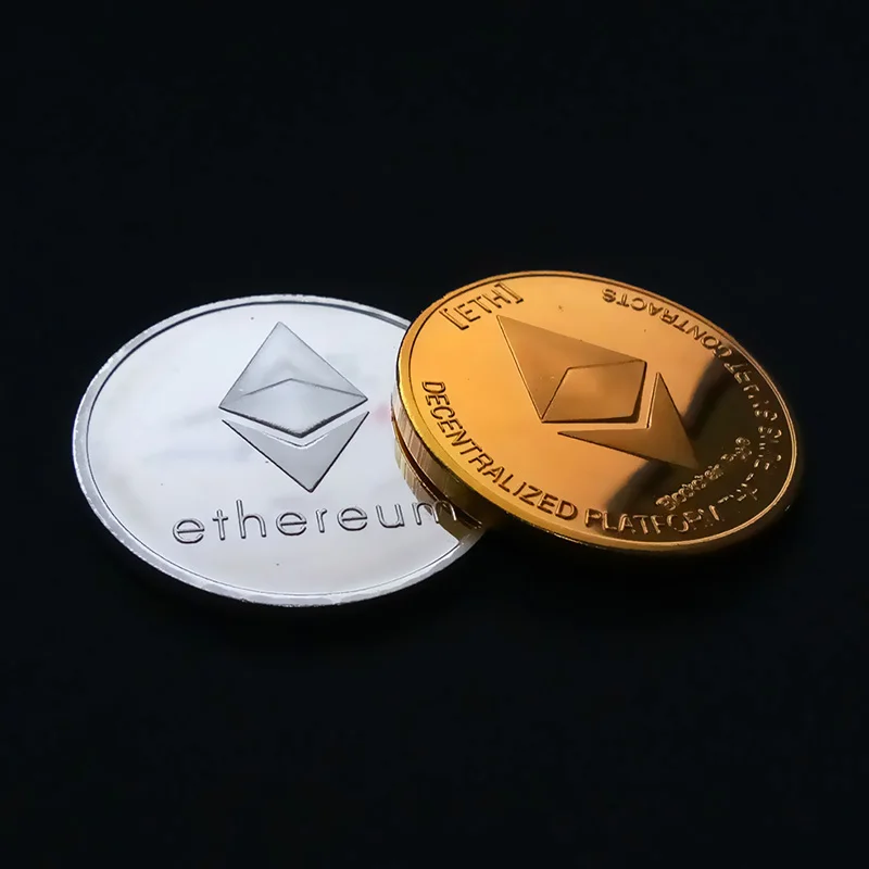مجموعة العتيقة المقتنيات الإبداعية Ethereum غير عملة تقليد مطلي هدية تذكارية عملات معدنية تذكارية الذهب #1