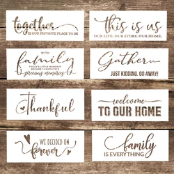 8 pcs 15*36 cm DIY Craft Letter Stencil For Wall Painting Scrapbooking Stamping Album Decorative Embossing Paper Cards