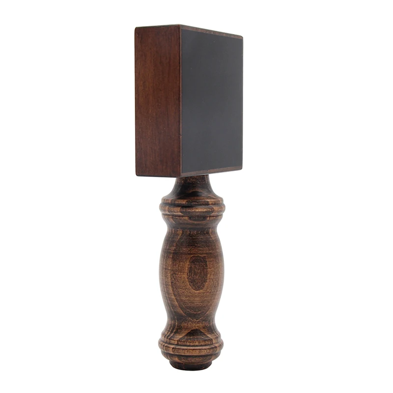 Kwadratowy wyświetlacz z kranu do piwa z uchwytem na tablicę, 7.25 "L x 3.25" W kegeratory z drewna bukowego rzemiosło piwne uchwyty do kranu