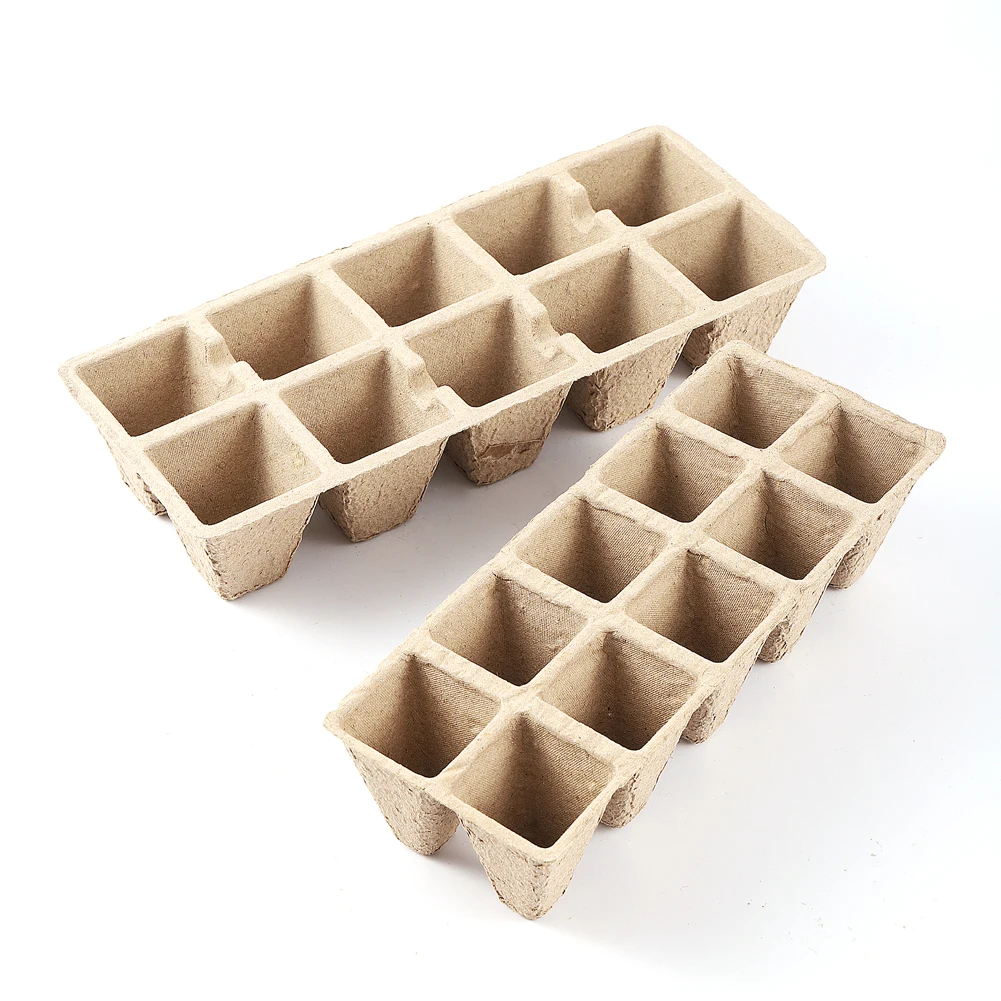 

5 Pcs Paper Pulp Nursery Tray Kit Plants Vegetable Flower Succulent Seedling Germination Pot 3.5*3.5cm 4.5*4.2cm Optional