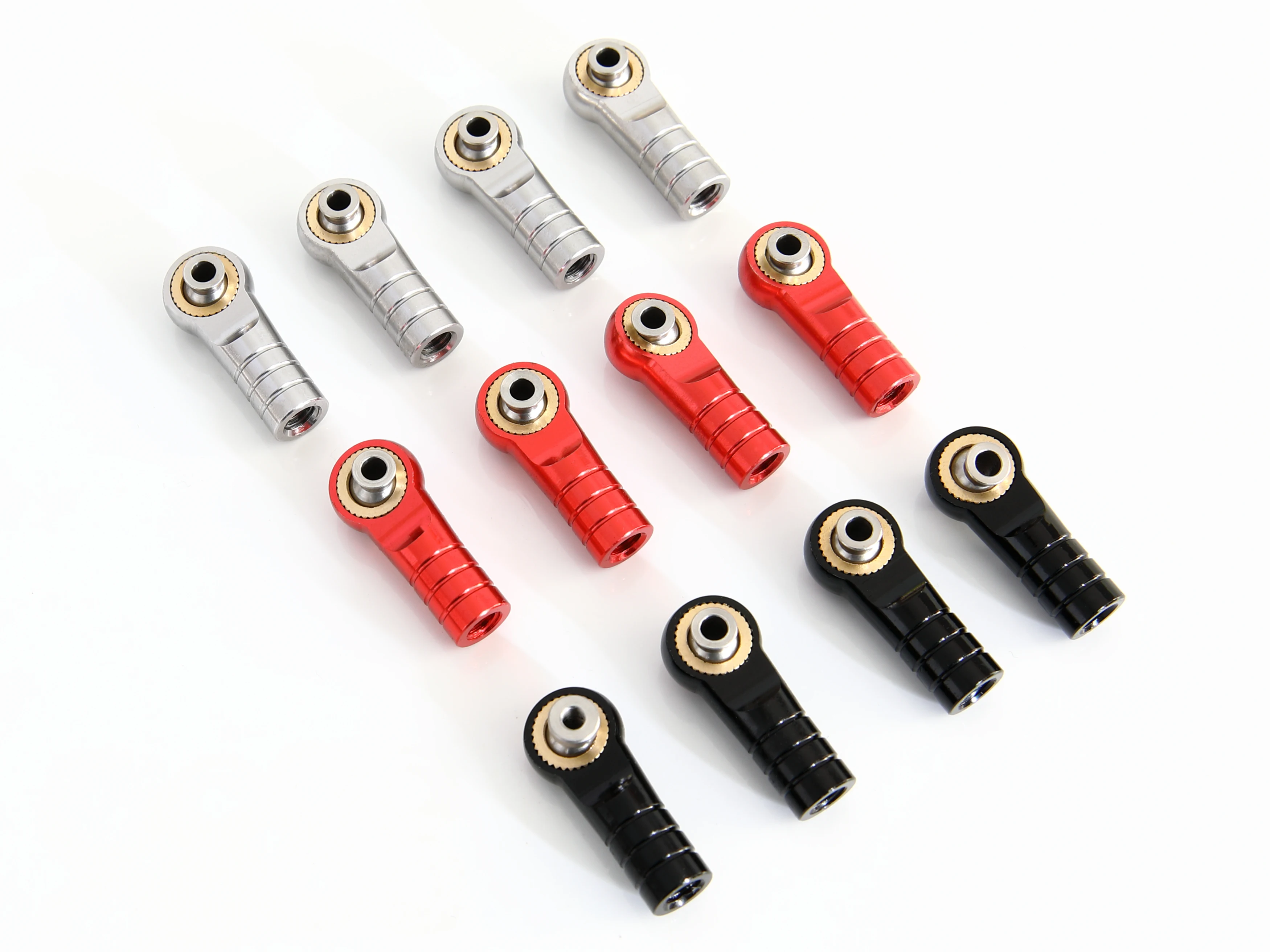 GTB Aluminum Front / Rear Linkage Steering Rod Ball Head Kit for 1/8 RC Car TLR Losi 8IGHT X-E 4WD Parts