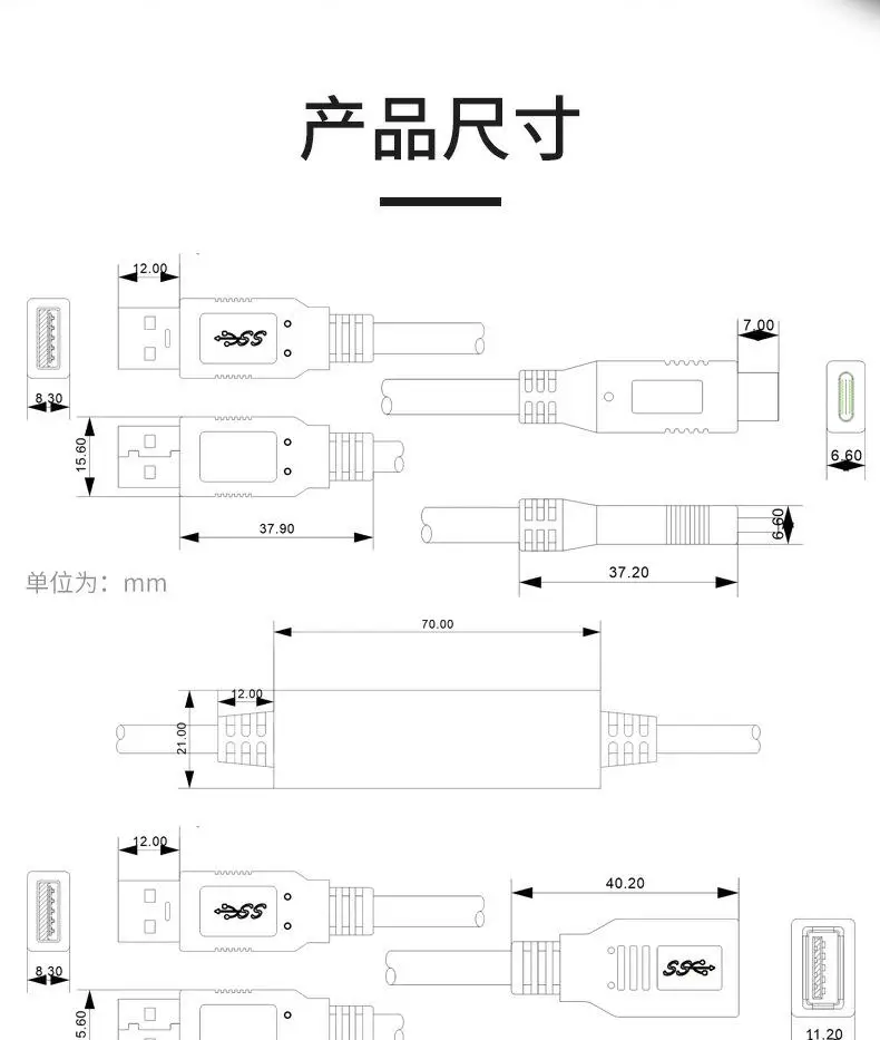 Cabo usb 3.0 macho para fêmea, extensor de 10m, 8m, gl3523, repetidor para laptop, pc e disco rígido