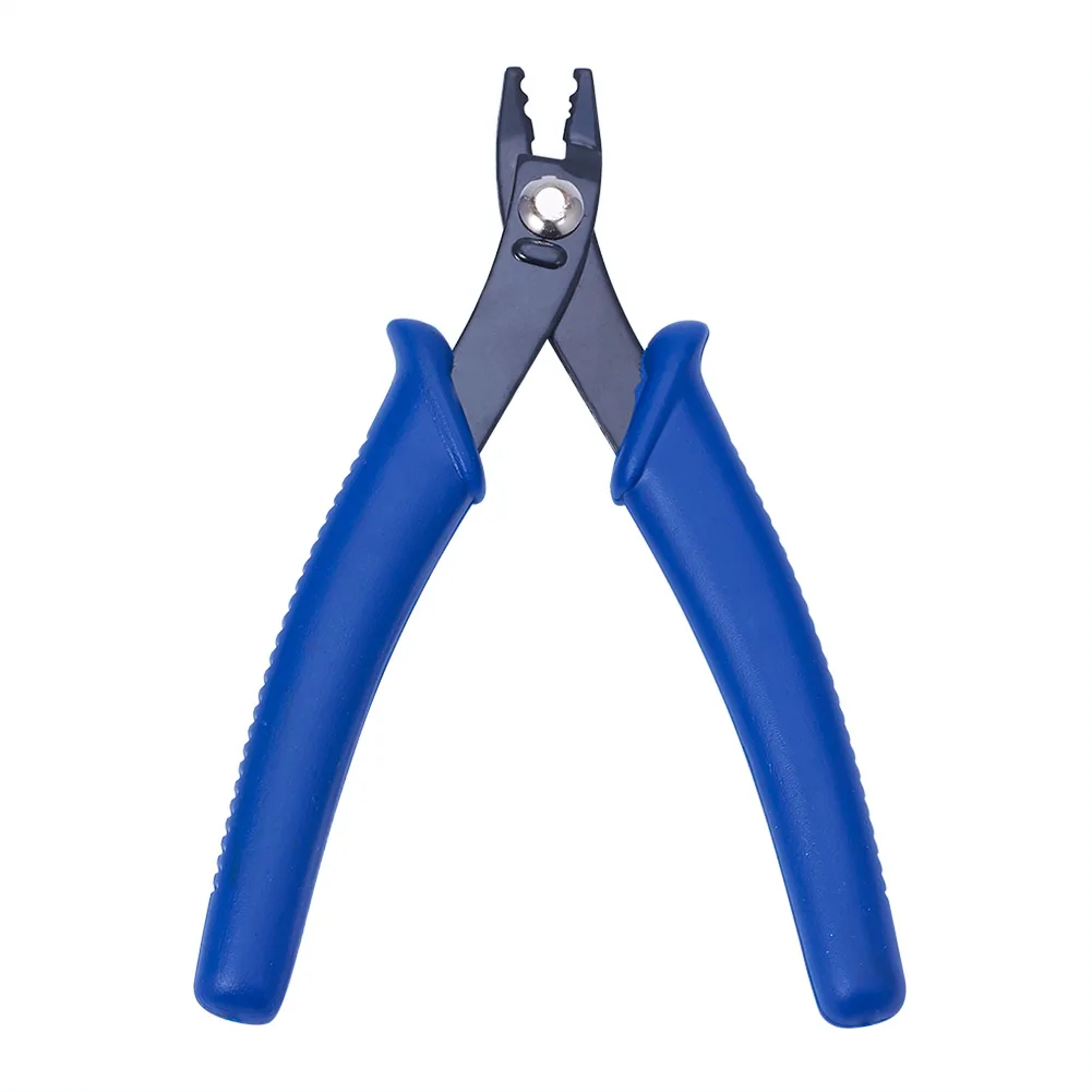 45# Carbon Steel Crimper Pliers for Crimp Beads DIY Beading Supplies Jewelry Making Tools Equipment Dark Blue 12.5x8x1.4cm