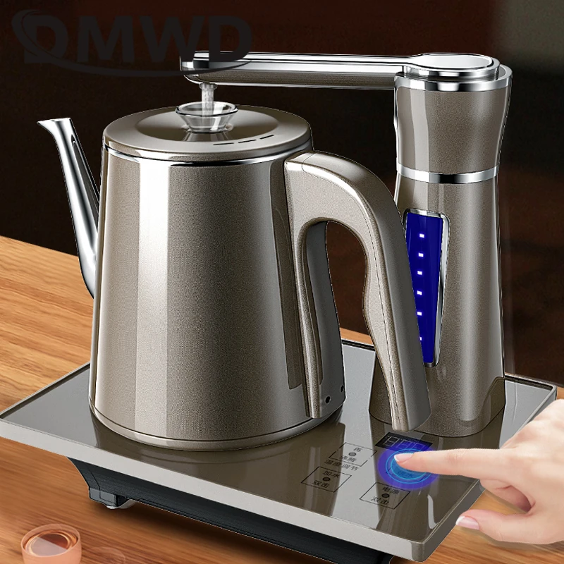 DMWD Home elektryczny w pełni automatyczny czajnik zestaw z imbrykiem 0.8L stal nierdzewna automatyczny wyłącznik dozownik do wody samovar pompujący