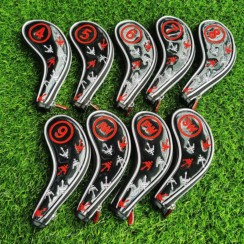 George spirit golf club head cover, iron club protective cover, high-quality PU plus velvet iron cover, 456789APS, 9pcs