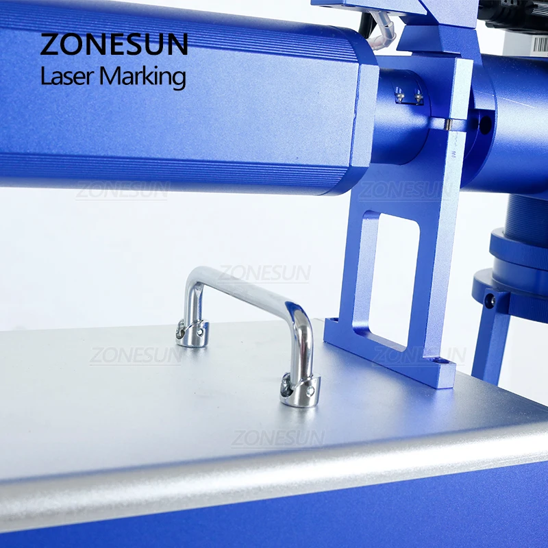 ZONESUN Fiber Laser Marking Machine Pulsed Laser Engraver Metal Plastic Leather Packaging System
