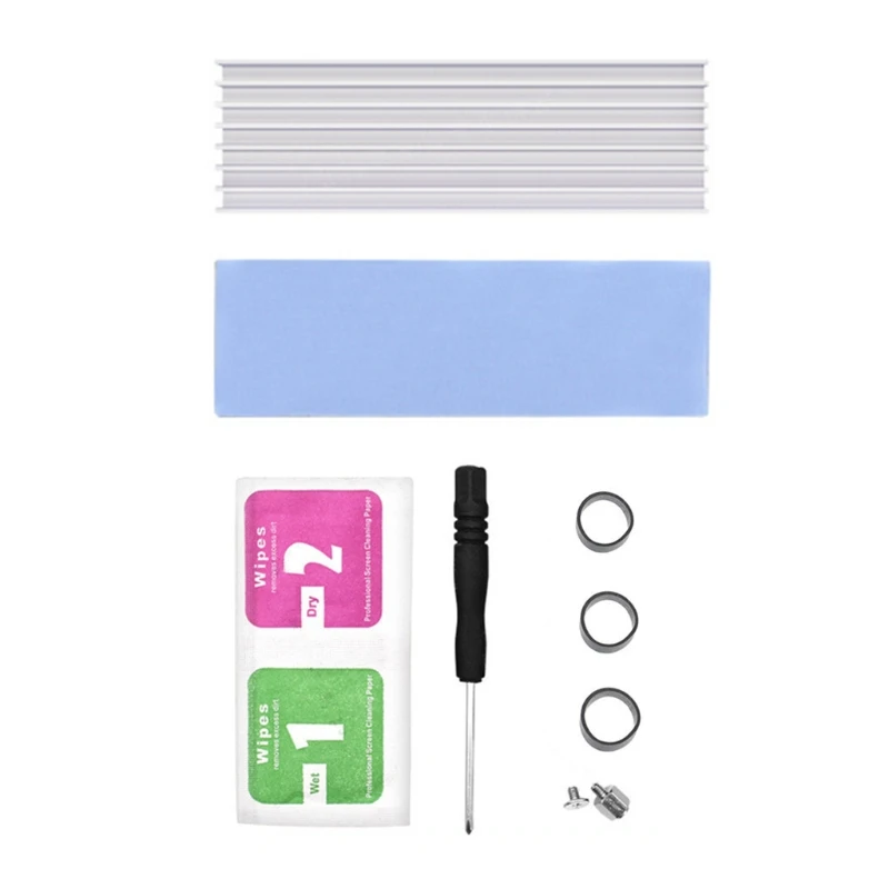 M2 Solid State Hard Drive Heat Sink Aluminium 70X22X6Mm 2280 NVME SSD PCIE Heatsink Radiator Set Rompi Pendingin Termal 24BB