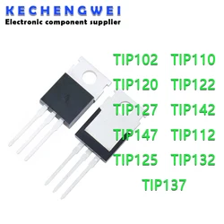 10PCS TIP102 TIP120 TIP122 TIP127 TIP142 TIP147 Transistor TIP142T TIP147T TIP110 TIP112 TIP125 TIP132 TIP137 TO-220