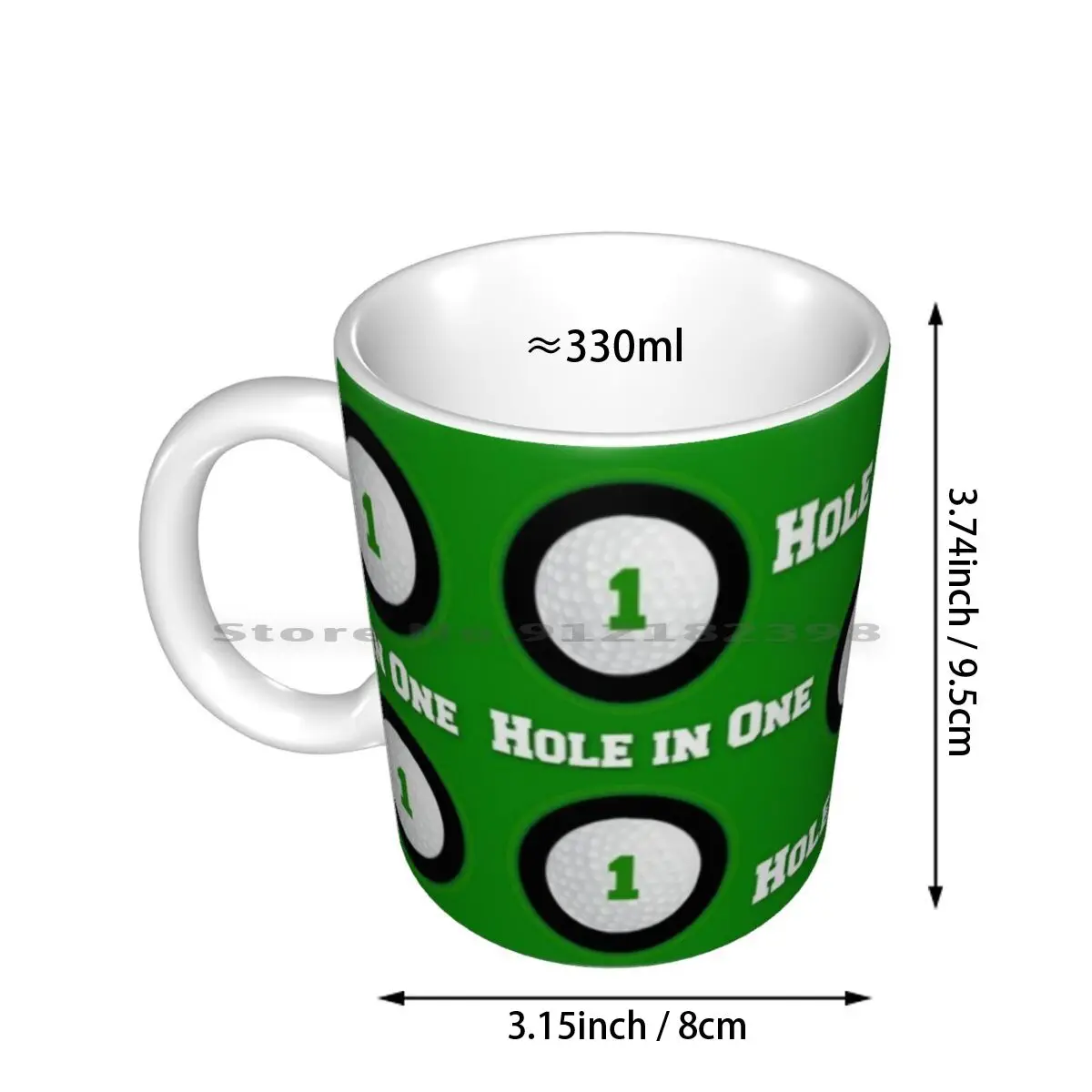 Golfing Hole In One Mantra Ceramic Mugs Coffee Cups Milk Tea Mug Hole In One Hole In 1 Golf Golfing Mantra Pattern Positive