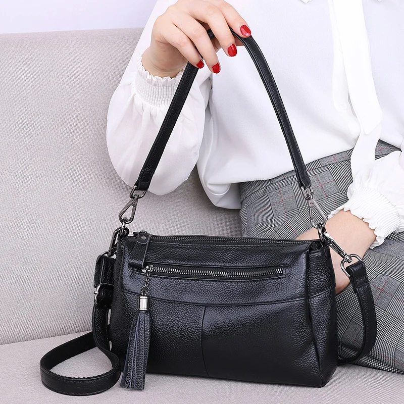 

Genuine Leather Fashion Small Crossbody Bags For Women Luxury Handbag Women's Bag Shoulder Messenger Bag Female Purse Tote Bags