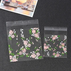 100Pcs Gift Packaging Bag Plastic Self-adhesive DIY Biscuit Packaging Bag Bread Baking Supplies Candy Packaging Party Decoration