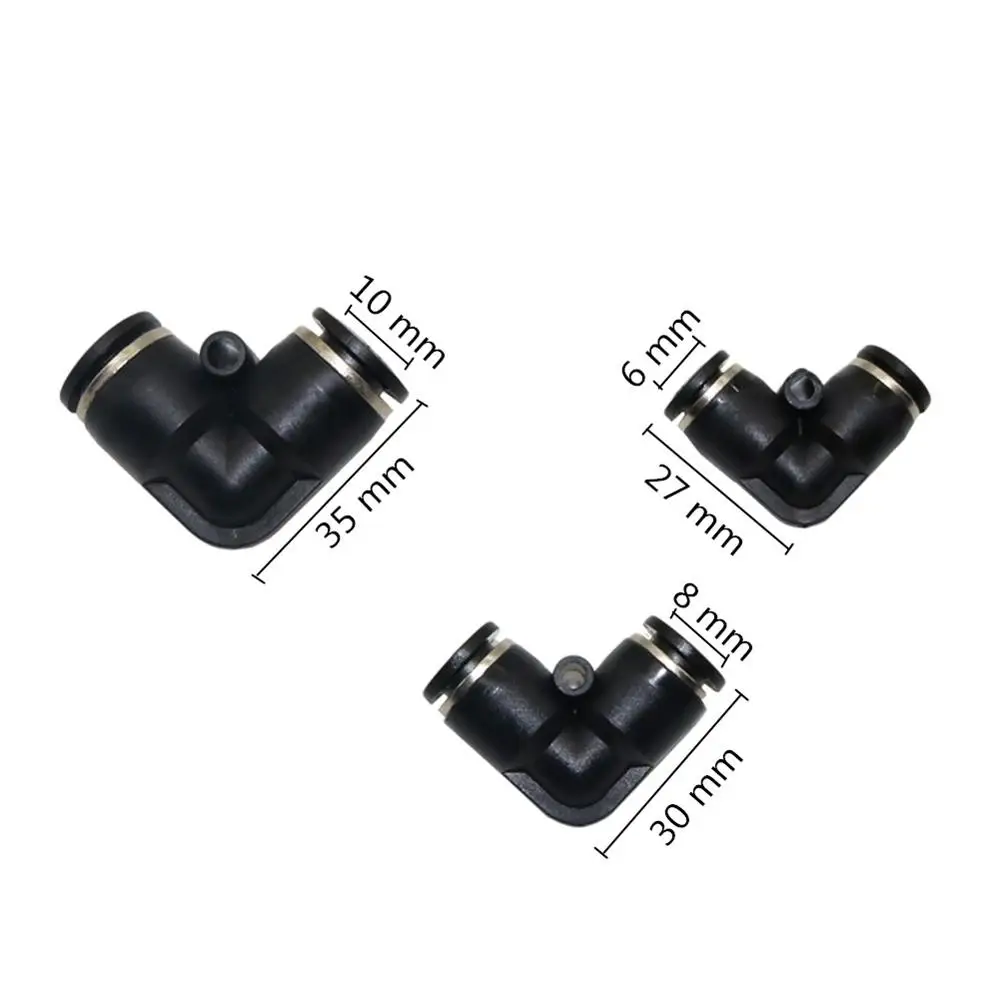 Out Diameter 6mm 8mm 10mm PVC Plastic Pneumatic Elbow Connector Low pressure Slip Lock Quick Couplings Irrigation Pipe Fittings