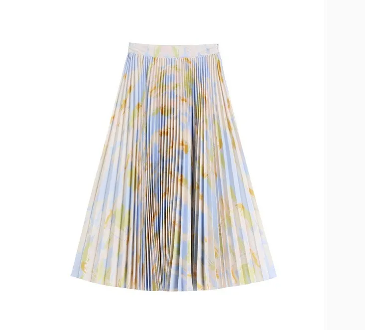 

HOT SELLING Miyake fashio print pleated skirt wais skirts IN STOCK