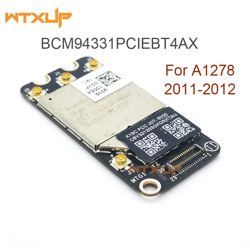 

BCM94331PCIEBT4CAX BCM94331PCIEBT4 For Macbook Pro A1278 A1286 2011 2012 year Wifi Card + bluetooth 3.0 Laptop Airport Card